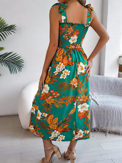 Robe à imprimé fleuri avec corset